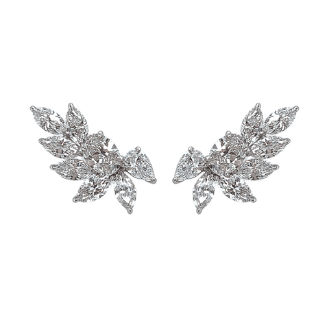 Platinum Ophelia Diamond Earrings-Platinum Ophelia Diamond Earrings - DEDEH00037