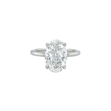 Platinum Oval-cut Diamond Engagement Ring-Platinum Oval - cut Diamond Engagement Ring - DRNKA05112