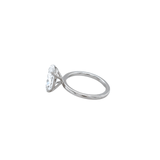 Platinum Oval-cut Diamond Engagement Ring-Platinum Oval - cut Diamond Engagement Ring - DRNKA05112