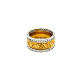 Platinum Yellow Gold Diamond Ring-Platinum Yellow Gold Diamond Ring - DRARM00037