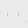 Small Gold Hoop Earrings with Diamond Cut 8EKEY02758 