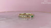 Shy Creation Diamond 0.30 CT &amp; Emerald 0.30 CT Band in 14 karat white gold. Emerald approximately 0.3 carat weight. Diamonds approximately 0.3 carat weight.