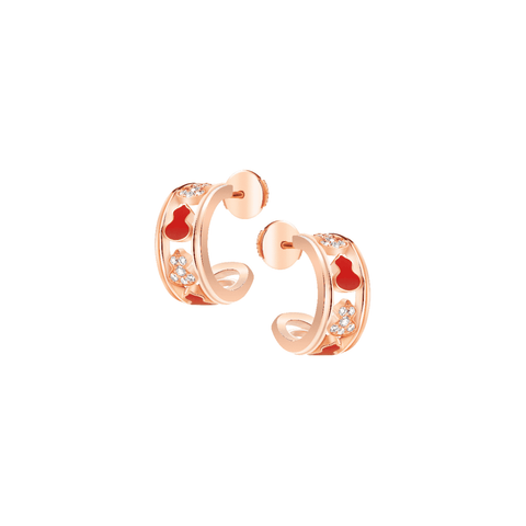 Qeelin Wulu Eternity Hoop Earrings-Qeelin Wulu Eternity Hoop Earrings - WUE50NARGRH