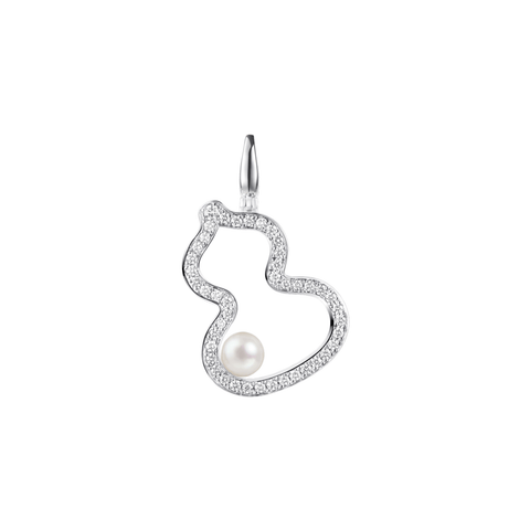 Qeelin Wulu Large Pendant set with Akoya Pearl and Diamonds (Pendant Only)-Qeelin Wulu Large Pendant set with Akoya Pearl and Diamonds (Pendant Only) - WUP25HNWGKP