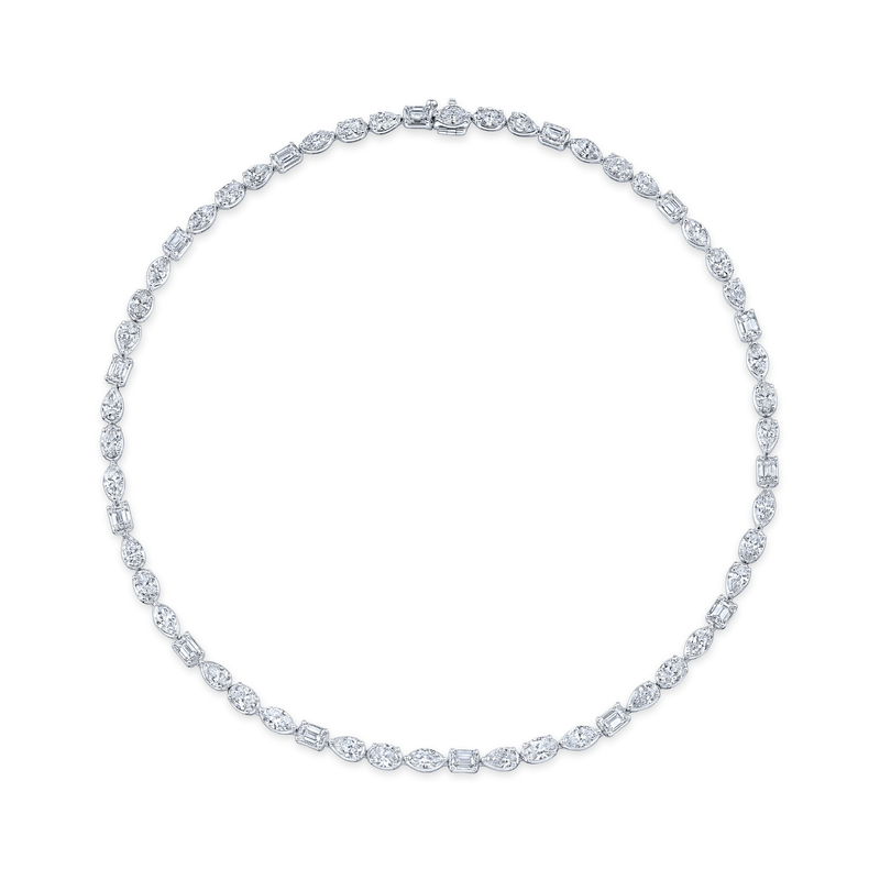 Rahaminov Diamonds Mixed Diamond Necklace-Rahaminov Diamond Necklace NK-8830