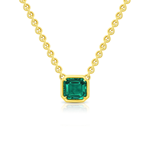 Rahaminov Emerald Pendant Necklace-Rahaminov Emerald Pendant Necklace - CS - 1888