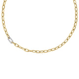 Roberto Coin Diamond Link Necklace-Roberto Coin Diamond Link Necklace - 9151272AJ17X