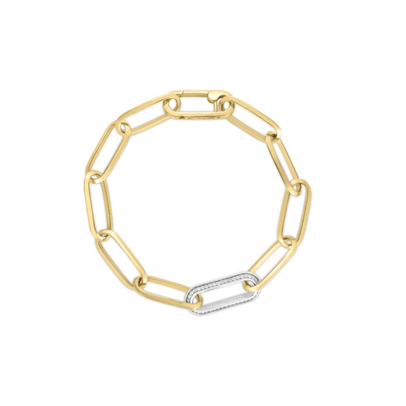 Roberto Coin Diamond Paperclip Link Bracelet-Roberto Coin Diamond Paperclip Link Bracelet - 9151272AJLBX