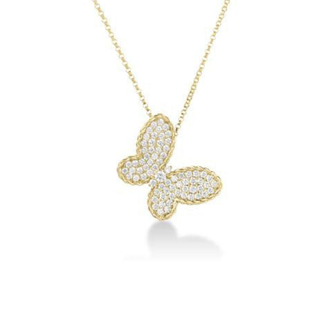 Roberto Coin Jasmine Diamond Butterfly Necklace-Roberto Coin Jasmine Diamond Butterfly Necklace - 7773804AY17X