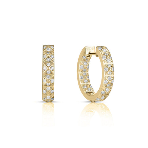 Roberto Coin Obelisco Diamond Hoop Earrings-Roberto Coin Obelisco Diamond Hoop Earrings - 7771644AYERX
