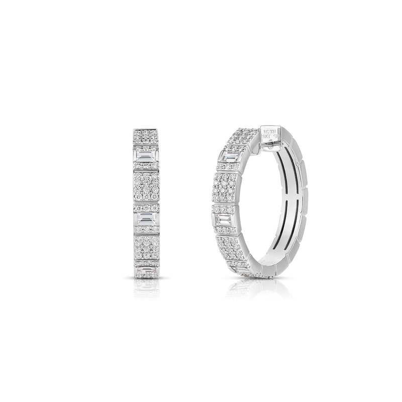 Roberto Coin Obelisco Mixed Cut Diamond Hoop Earrings-Roberto Coin Obelisco Mixed Cut Diamond Hoop Earrings - 8883549AWERX