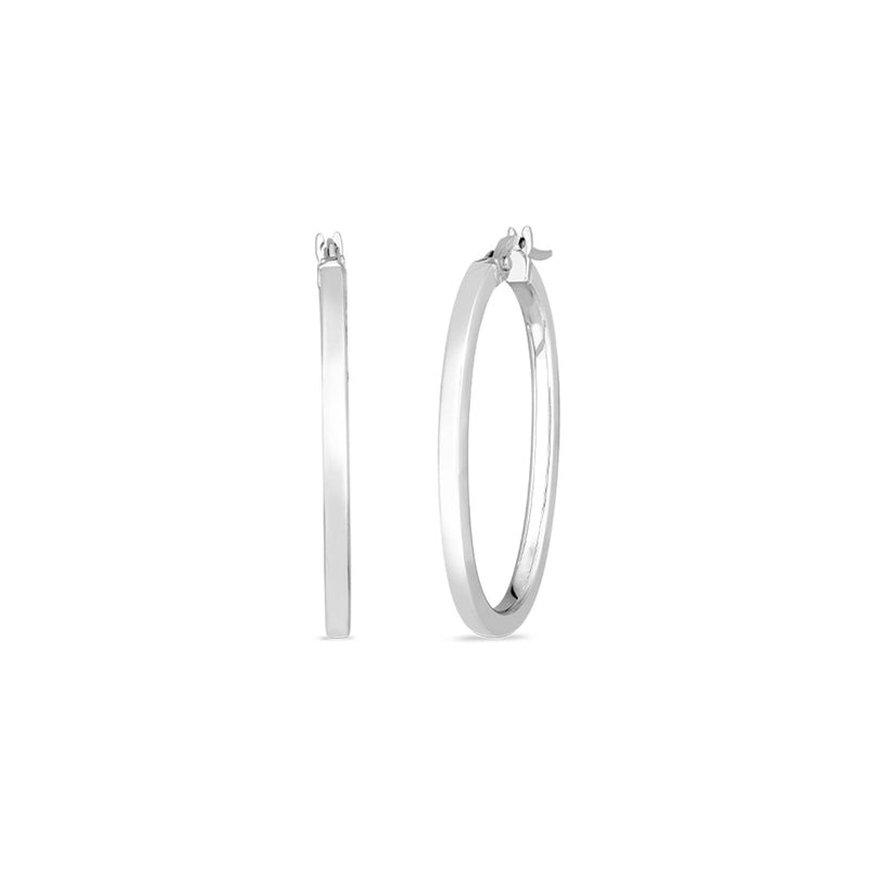 Roberto Coin Oval Hoop Earrings-Roberto Coin Oval Hoop Earrings - 556026AWER00