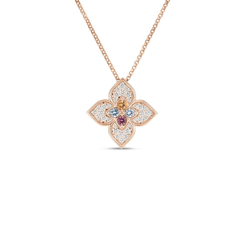Roberto Coin Venetian Princess Carnival Large Flower Necklace-Roberto Coin Venetian Princess Carnival Large Flower Necklace - 8883561AX17X