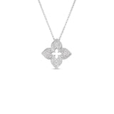 Roberto Coin Venetian Princess Medium Pave Flower Necklace-Roberto Coin Venetian Princess Medium Pave Flower Necklace - 7773266AW17X