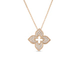 Roberto Coin Venetian Princess Medium Pave Flower Necklace-Roberto Coin Venetian Princess Medium Pave Flower Necklace - 7773266AX17X