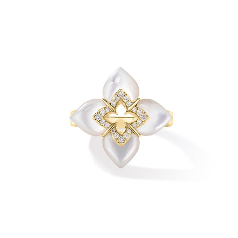 Roberto Coin Venetian Princess Mother-of-Pearl & Diamond Ring-Roberto Coin Venetian Princess Mother - of - Pearl & Diamond Ring - 8883529AY65XM