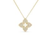 Roberto Coin Venetian Princess Medium Pave Flower Necklace-Roberto Coin Venetian Princess Pave Flower Necklace - 7773266AY17X