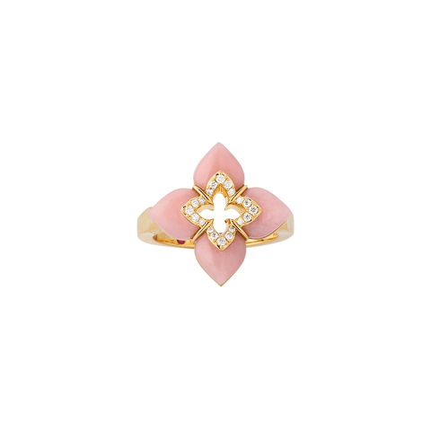 Roberto Coin Venetian Princess Pink Opal Diamond Ring-Roberto Coin Venetian Princess Pink Opal Diamond Ring 8883529AY65XP