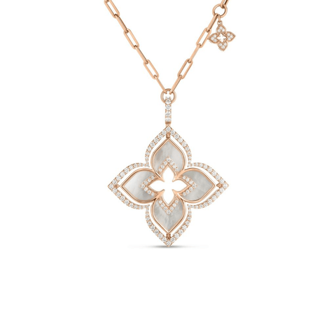 Roberto Coin Venetian Princess Pirouette Large Flower Necklace-Roberto Coin Venetian Princess Pirouette Large Flower Necklace - 8883498AX17XP