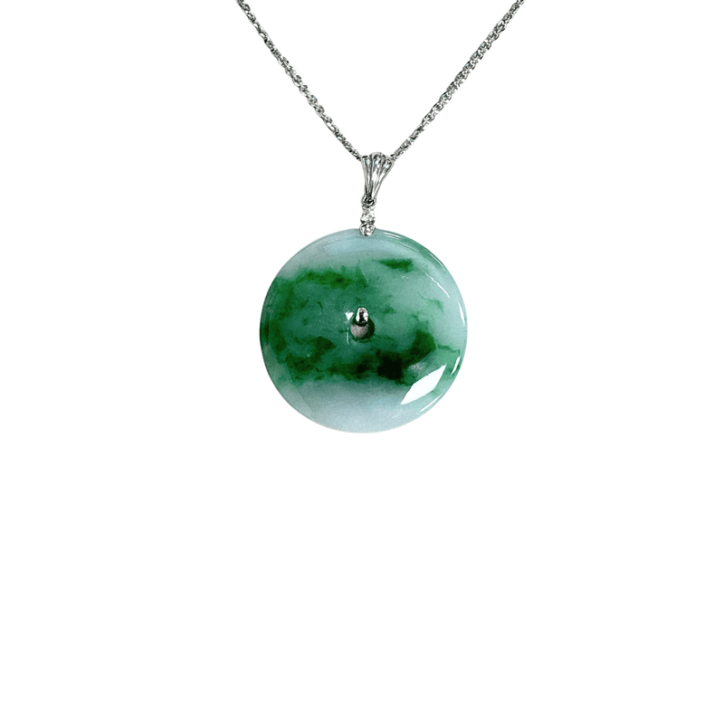 Round Jade Pendant Necklace-Round Jade Pendant Necklace ONNEL00968