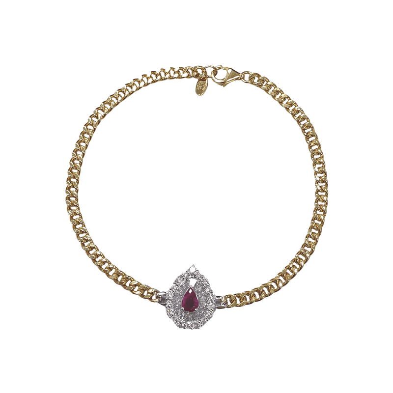 Ruby Diamond Bracelet-Ruby Diamond Bracelet - RBEDW00281
