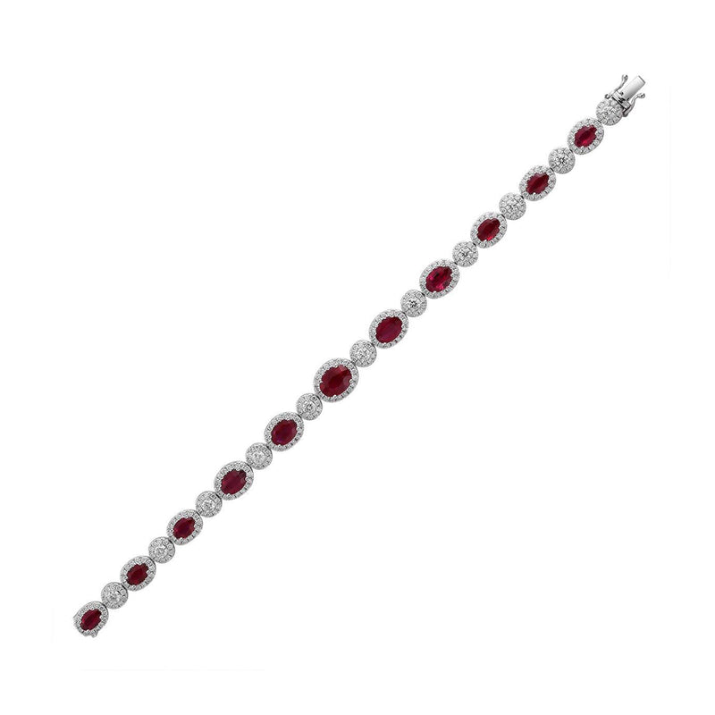 Ruby Diamond Bracelet-Ruby Diamond Bracelet - RBRTJ00073