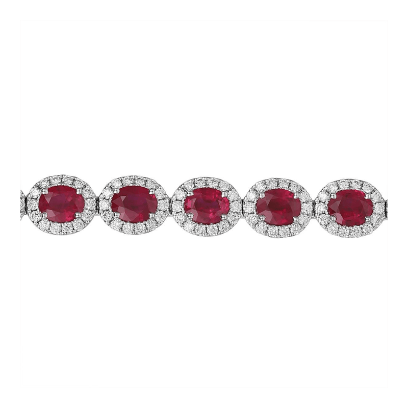 Ruby Diamond Bracelet-Ruby Diamond Bracelet - RBRTJ00082