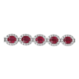 Ruby Diamond Bracelet-Ruby Diamond Bracelet - RBRTJ00082