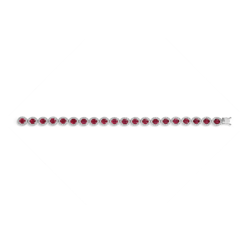 Ruby Diamond Bracelet-Ruby Diamond Bracelet - RBRTJ00082