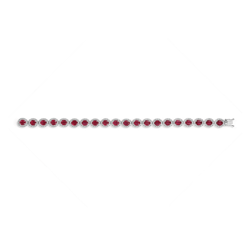 Ruby Diamond Bracelet-Ruby Diamond Bracelet - RBRTJ00082