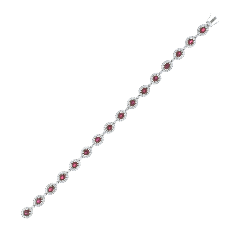 Ruby Diamond Bracelet-Ruby Diamond Bracelet RBRTJ00091