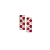 Ruby Diamond Huggie Earrings-Ruby Diamond Huggie Earrings - RESPK00208