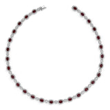 Ruby Diamond Necklace-Ruby Diamond Necklace - RNRTJ00055