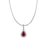 Ruby Diamond Necklace-Ruby Diamond Necklace RNRTJ00064