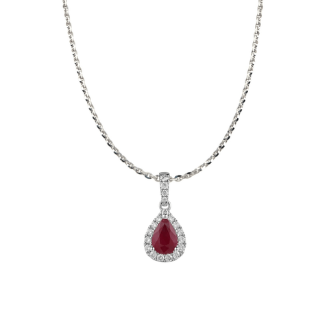 Ruby Diamond Necklace-Ruby Diamond Necklace RNRTJ00064
