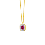 Ruby Diamond Necklace-Ruby Diamond Necklace RNSPK00257