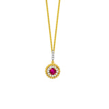 Ruby Diamond Necklace-Ruby Diamond Necklace - RNSPK00265