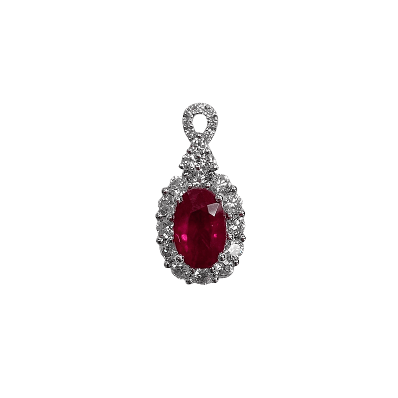 Ruby Diamond Pendant-Ruby Diamond Pendant - RNEDW00356