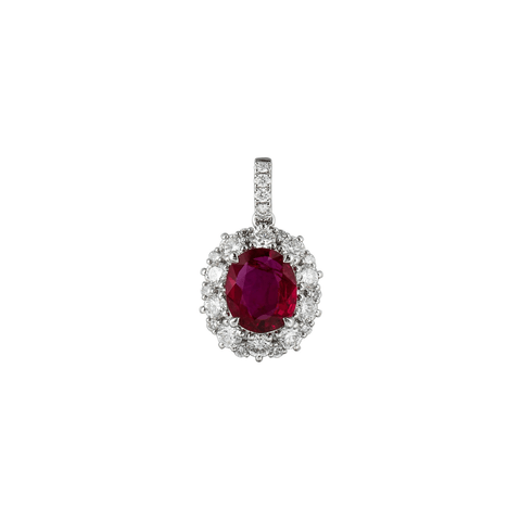 Ruby Diamond Pendant-Ruby Diamond Pendant - RPNEL00055