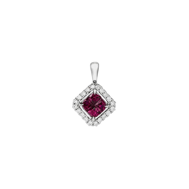 Ruby Diamond Pendant and Chain-Ruby Diamond Pendant - RPNEL00064