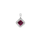 Ruby Diamond Pendant and Chain-Ruby Diamond Pendant - RPNEL00064
