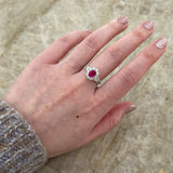 Ruby Diamond Ring-Ruby Diamond Ring - RREDW00539