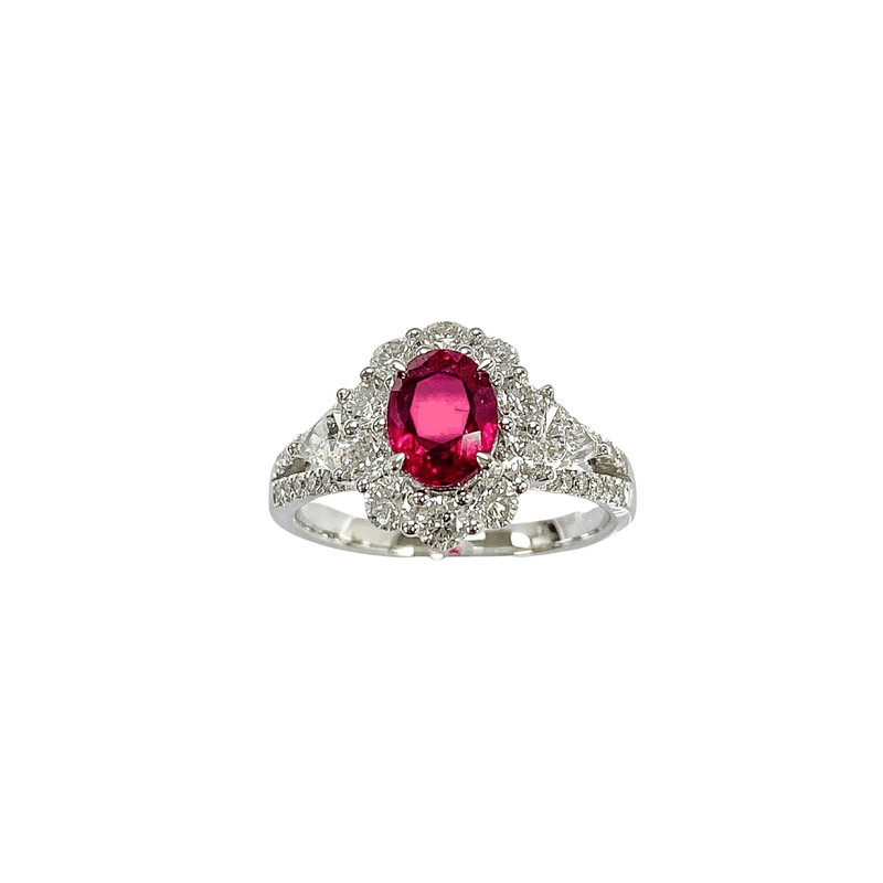 Ruby Diamond Ring-Ruby Diamond Ring - RREDW00539