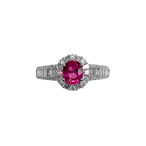Ruby Diamond Ring-Ruby Diamond Ring - RREDW00547