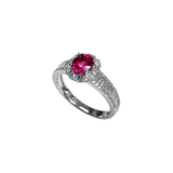 Ruby Diamond Ring-Ruby Diamond Ring - RREDW00547