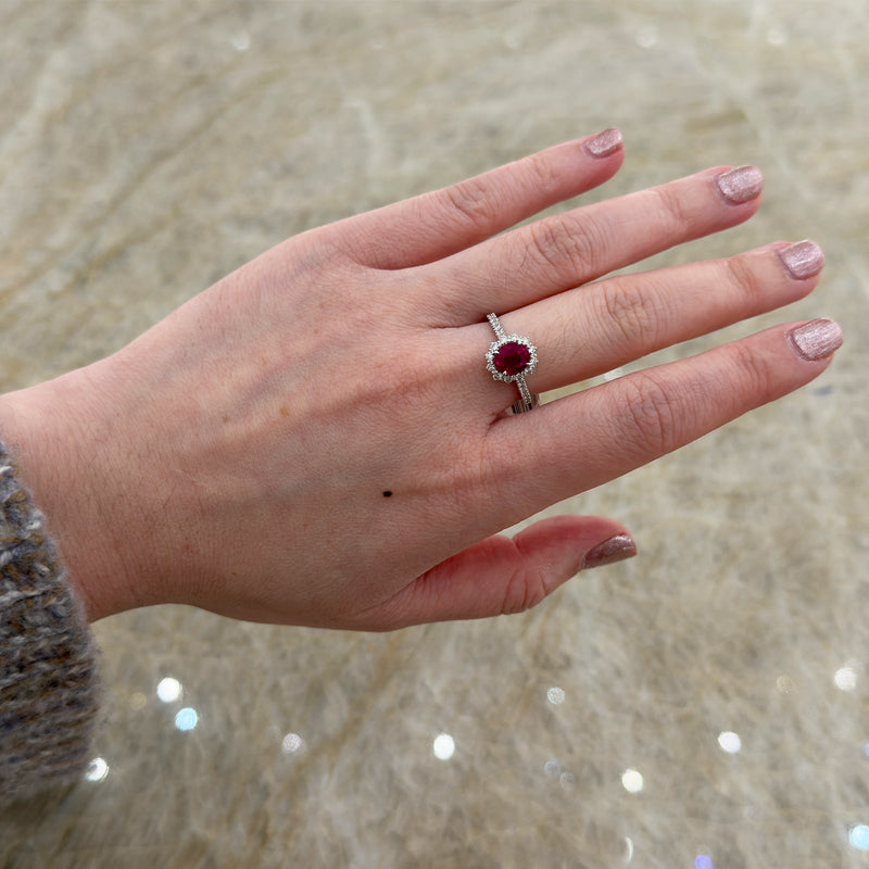 Ruby Diamond Ring-Ruby Diamond Ring - RRNEL00646