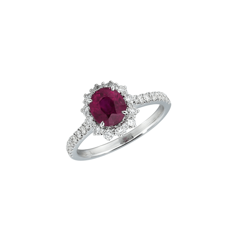 Ruby Diamond Ring-Ruby Diamond Ring - RRNEL00653