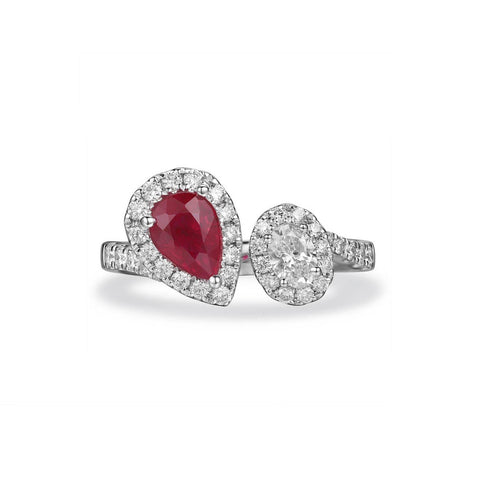 Ruby Diamond Ring-Ruby Diamond Ring - RRRTJ00109