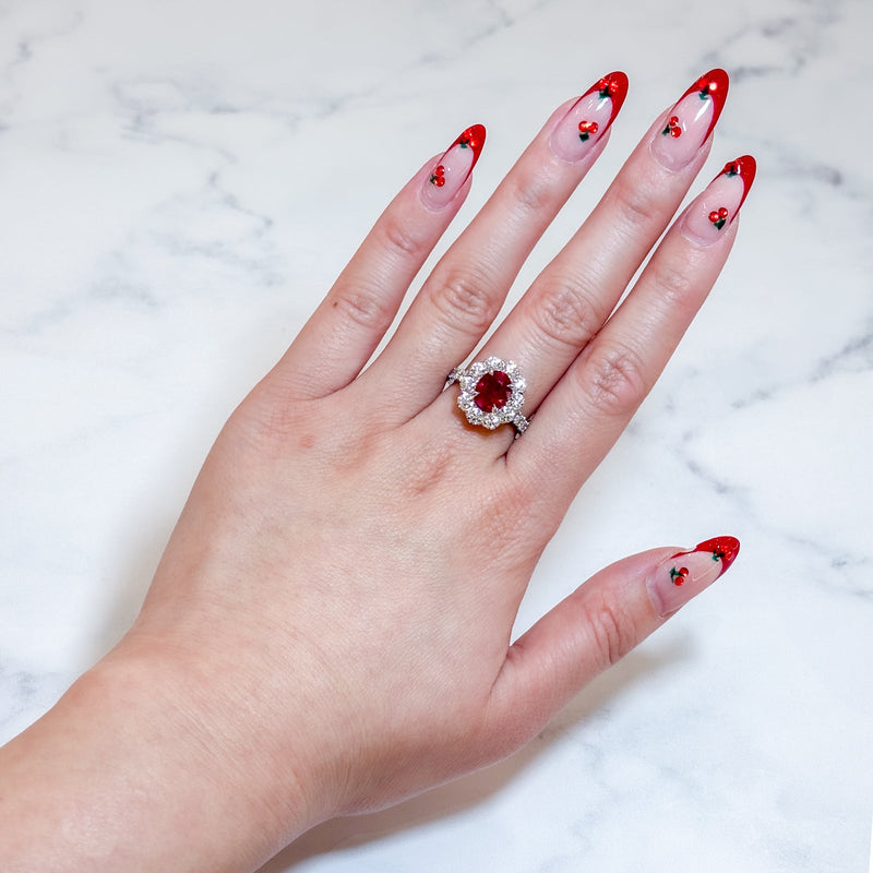 Ruby Diamond Ring-Ruby Diamond Ring - RRUJD00240