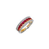 Ruby Diamond Rings Set-Ruby Diamond Rings Set RRTIJ00299